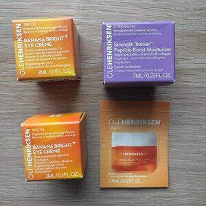 Ole Henriksen Samples Banana Bright Eye Cream Peptide Boost Moisturizer